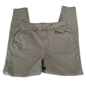 American‎ Eagle 10R curvy super hi-rise black + gray houndstooth print jeggings